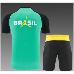 Kids Brazil Short Training Suit Jordan Green 2026-jerseyio