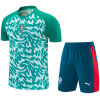 Mens Portugal Short Training Suit Green Pattern 2026-jerseyio