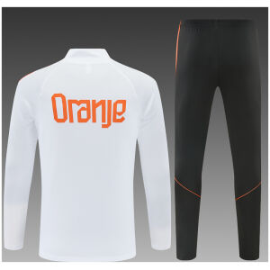 Kids Netherlands Training Suit White 2026-jerseyio