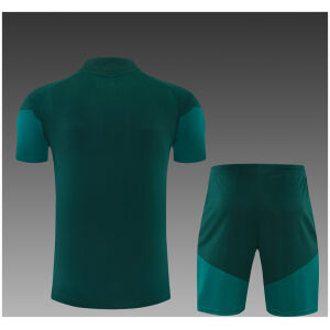 Kids Real Madrid Short Training Suit Dark Green 2026/27-jerseyio