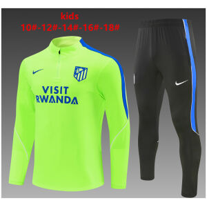 Kids Atletico Madrid Training Suit Neon Green 2026/27-jerseyio