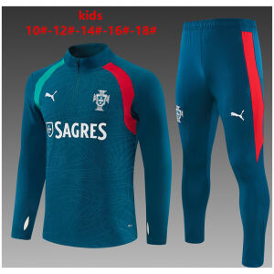 Kids Portugal Training Suit Green 2026-jerseyio