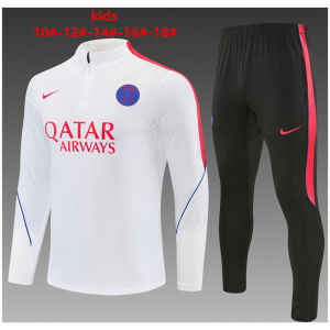 Kids PSG Training Suit White 2026/27-jerseyio