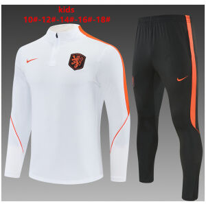 Kids Netherlands Training Suit White 2026-jerseyio