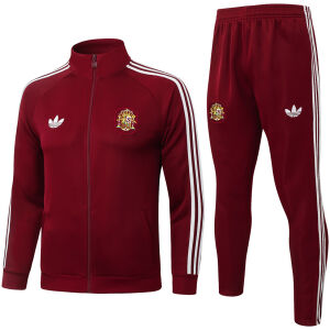 Mens Spain Jacket + Pants Training Suit Burgundy 2026-jerseyio Mens Spain Jacket + Pants Training Suit Burgundy 2026-jerseyio