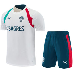 Mens Portugal Short Training Suit White 2026-jerseyio