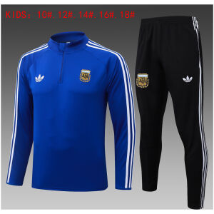 Kids Argentina Training Suit Blue 2026-jerseyio