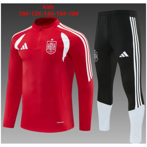 Kids Spain Training Suit Red 2026-jerseyio
