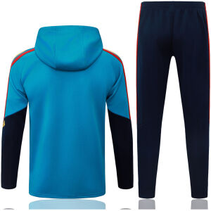 Mens Spain Aqua Blue Hoodie Jacket + Pants Training Suit 2026