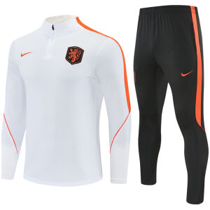 Mens Netherlands Training Suit White 2026-jerseyio