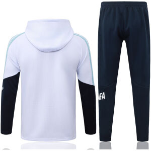 Mens Argentina White Hoodie Jacket + Pants Training Suit 2026