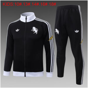 Kids Juventus Black Jacket + Pants Training Suit 2026/27