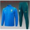 Kids Brazil Jacket + Pants Training Suit Blue 2026-jerseyio