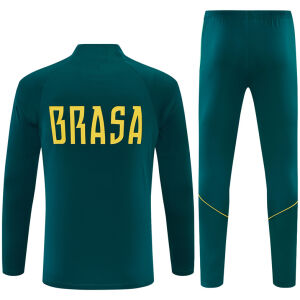Mens Brazil Training Suit Dark Green 2026-jerseyio