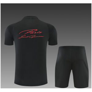 Kids PSG Short Training Suit Black 2026/27-jerseyio