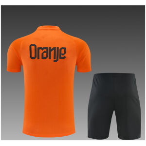 Kids Netherlands Short Training Suit Orange 2026-jerseyio