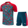 Mens Portugal Short Training Suit Red Pattern 2026-jerseyio