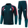 Mens Real Madrid Dark Green Jacket + Pants Training Suit 2026/27