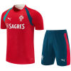 Mens Portugal Short Training Suit Red 2026-jerseyio