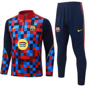Mens Barcelona Training Suit Red – Blue 2026/27-jerseyio