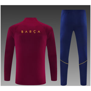 Kids Barcelona Training Suit Burgundy 2026/27-jerseyio