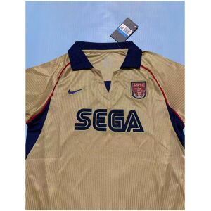 Mens Arsenal Vintage 2001/02 Remake Gold Long Sleeve Away Jersey 2026/27