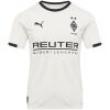Mens Borussia Monchengladbach white home jersey with black trim front view