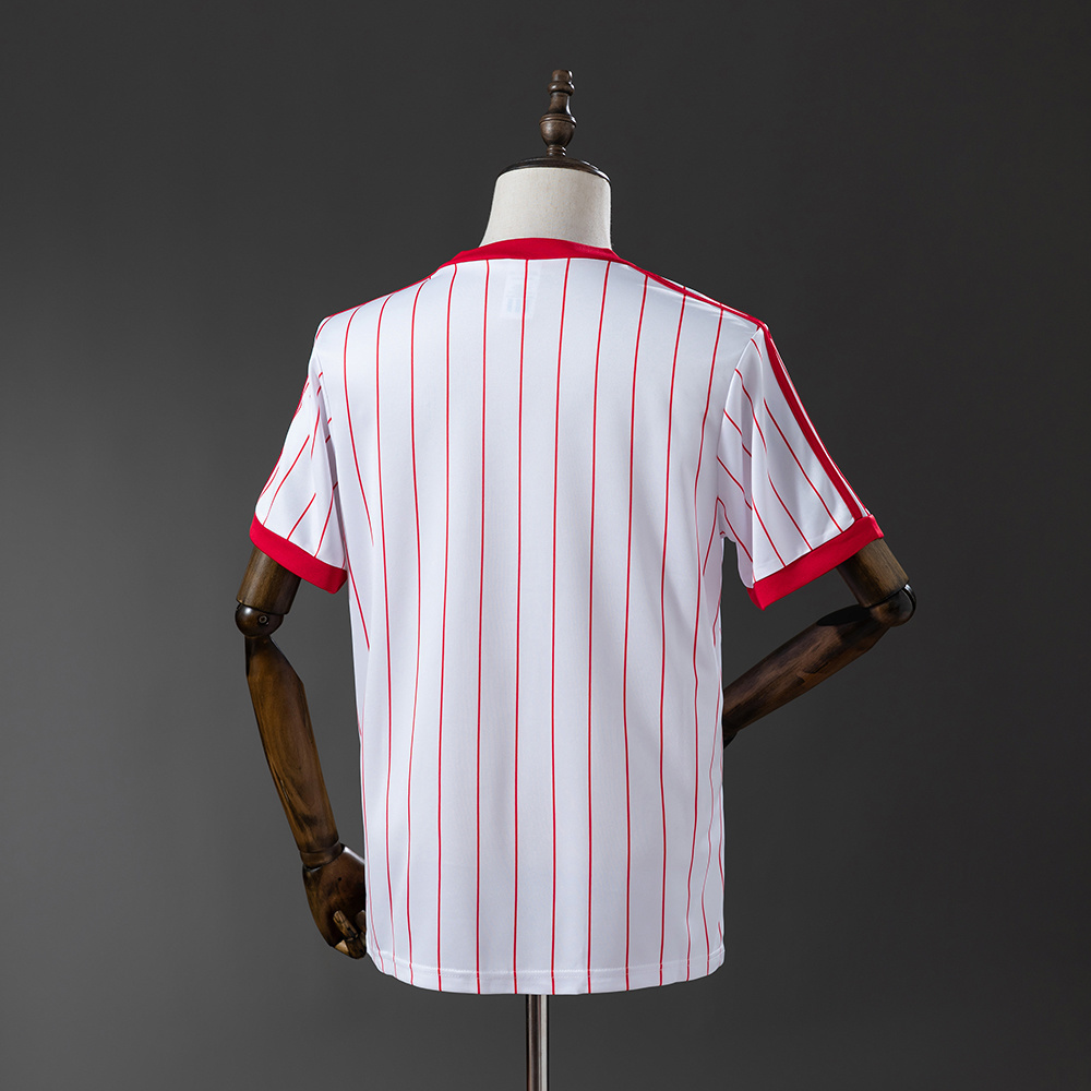 Mens FC Koln Retro Home Jersey 1982/83 Mens FC Koln Retro Home Jersey 1982/83 front view on display