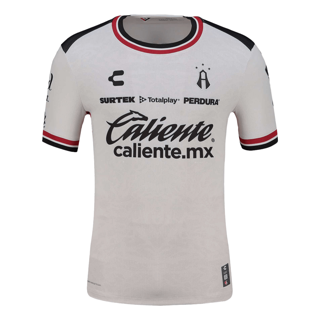 Mens Atlas de Guadalajara Away Jersey 2025/26 Mens Atlas de Guadalajara away jersey with black shoulder panels, front view