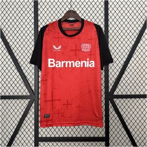 Mens Leverkusen Home Jersey 2024/25 Mens Leverkusen Home Jersey 2024/25 front view on display