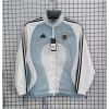 Front view of the Mens Argentina World Cup White Retro Windbreaker 2006 with sky blue Teamgeist panels