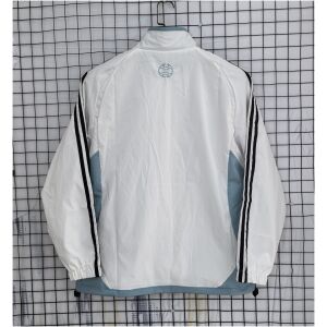 Mens Argentina World Cup White Retro Windbreaker 2006 rear view showing authentic team styling