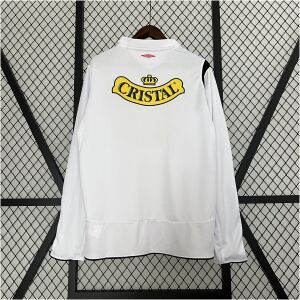 Mens Colo Colo Retro Long Sleeve Home Jersey 2006/07 rear view showing matching team styling