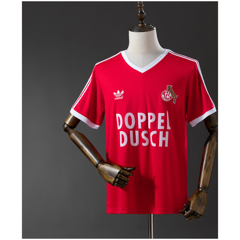 Mens FC Koln Retro Away Jersey 1984/85 Mens FC Koln Retro Away Jersey 1984/85 front view on display