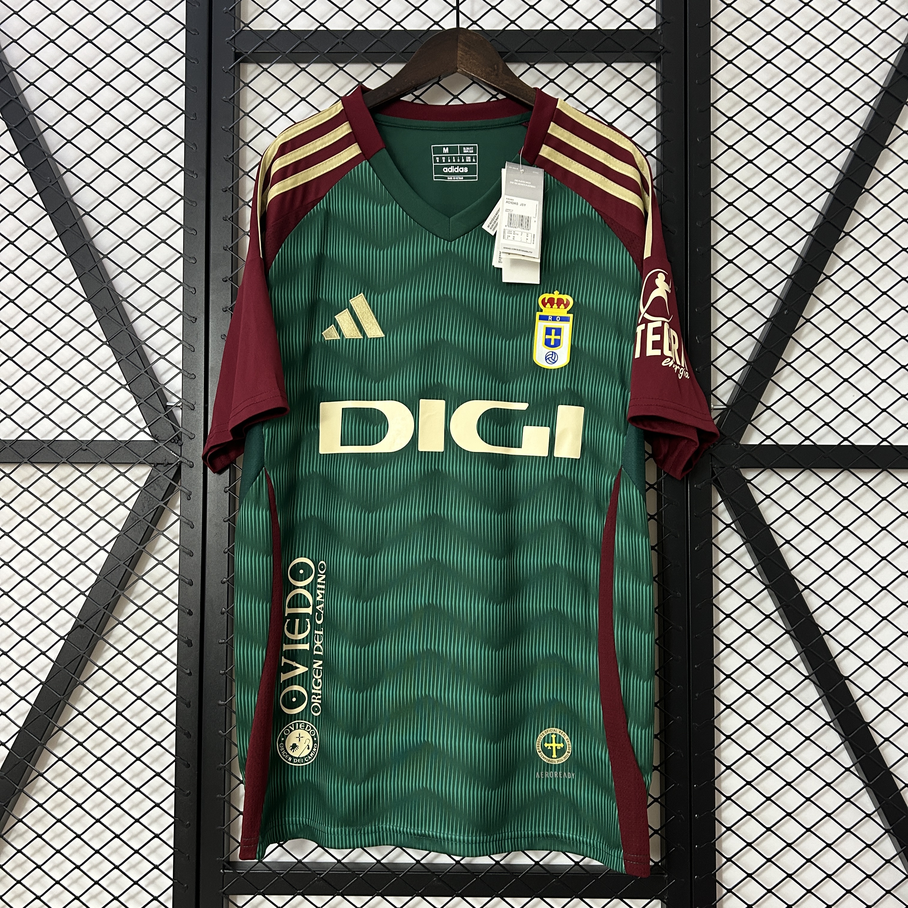 Mens Real Oviedo Third Jersey 2024/25 Mens Real Oviedo Third Jersey 2024/25 front view on display