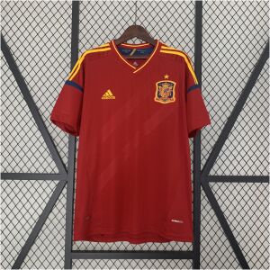Mens Spain Retro Home Jersey 2012 front view on hanger