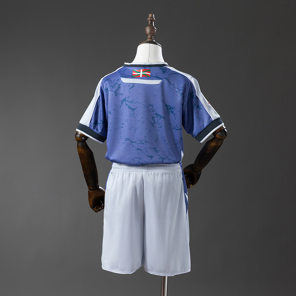 Kids Real Sociedad Game Away Kit 2025/26 Kids Real Sociedad Game Away Kit 2025/26 back view detail