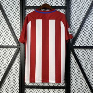 Mens Atletico Madrid Retro Home Jersey 2016/17 front view on display