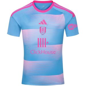 Mens Fulham Third Jersey 2026/27 sky blue and neon pink soundwave shirt front view