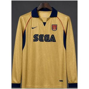 Mens Arsenal Vintage 2001/02 Remake Gold Long Sleeve Away Jersey 2026/27