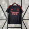 Mens Benfica Away Jersey 2024/25 front view in black with constellation pattern