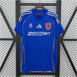 Mens Club Universidad de Chile blue Home Jersey 2025/26 Mens Club Universidad de Chile blue Home Jersey 2025/26 front view on display