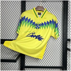 Mens Brazil Corteiz Retro Home Jersey 1995 back view detail