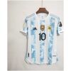 Mens Argentina America Cup Championship Edition Blue And White Retro Jersey 2021 showing camo stripes and CONMEBOL winner shield