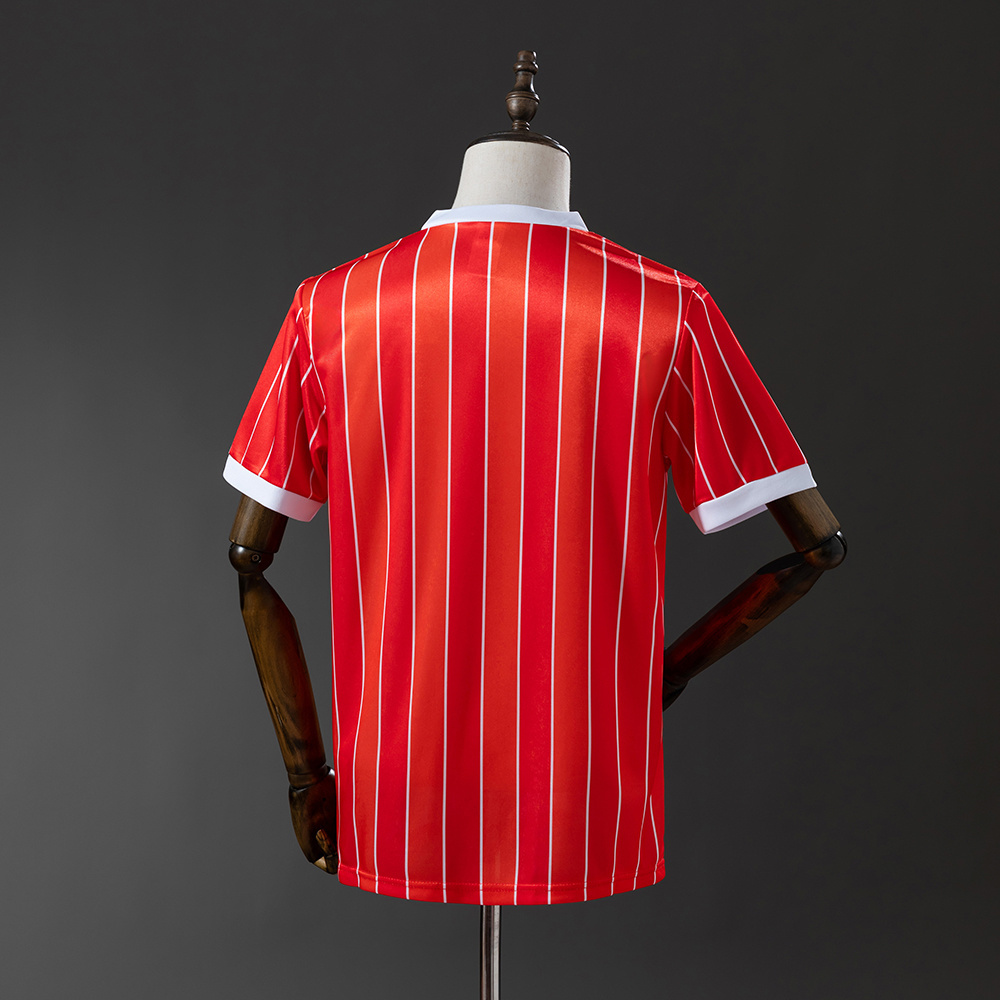 Mens FC Koln Retro Home Jersey 1985/86 Mens FC Koln Retro Home Jersey 1985/86 front view on display