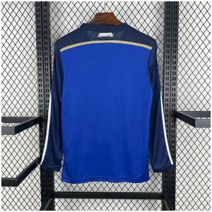 Mens World Cup Argentina Retro Long Sleeve Away Jersey 2014 back view detail
