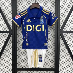 Kids Real Oviedo Home Kit 2025/26 front view on display