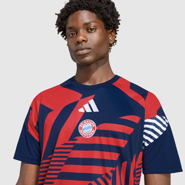 Mens Bayern Munich 26/27 Pre-Match Shirt – Night Indigo/Better Scarlet Mens Bayern Munich 26/27 Pre-Match Shirt – Night Indigo/Better Scarlet