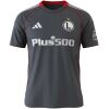 Charcoal Legia Warszawa third jersey with red collar trim front view