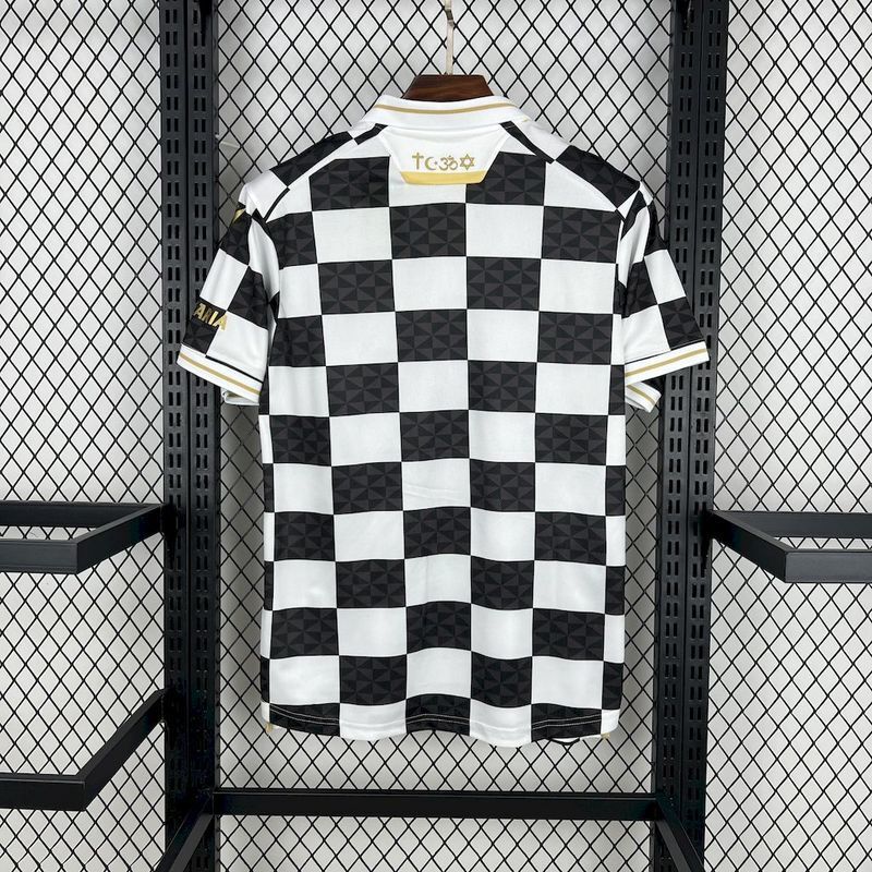 Mens AD Ceuta FC White and Black Special Edition Jersey 2024/25 Mens AD Ceuta FC White and Black Special Edition Jersey 2024/25 front view on display